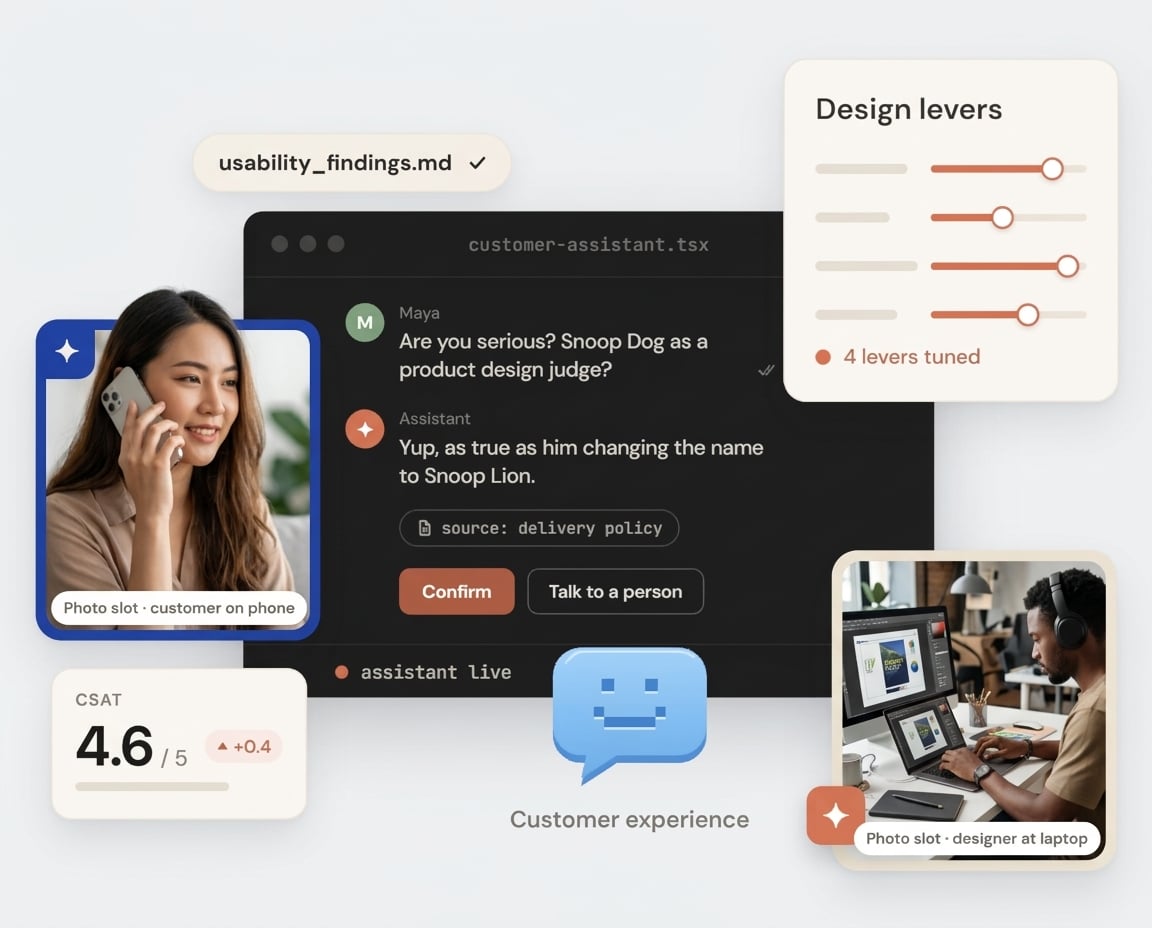 Customer facing ai product design