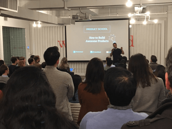 Shiva Rajaraman during his talk at Product School New York.