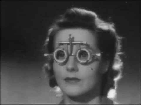 women being tested, vision